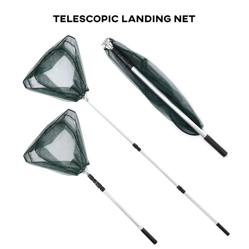 Retractable Landing Fishing Net Telescopic Fishing Net Foldable Sea Mesh Brail For Carp Fly Fishing — aquaculture nets — supplied by Afeef Maimun, Nairobi and Mombasa