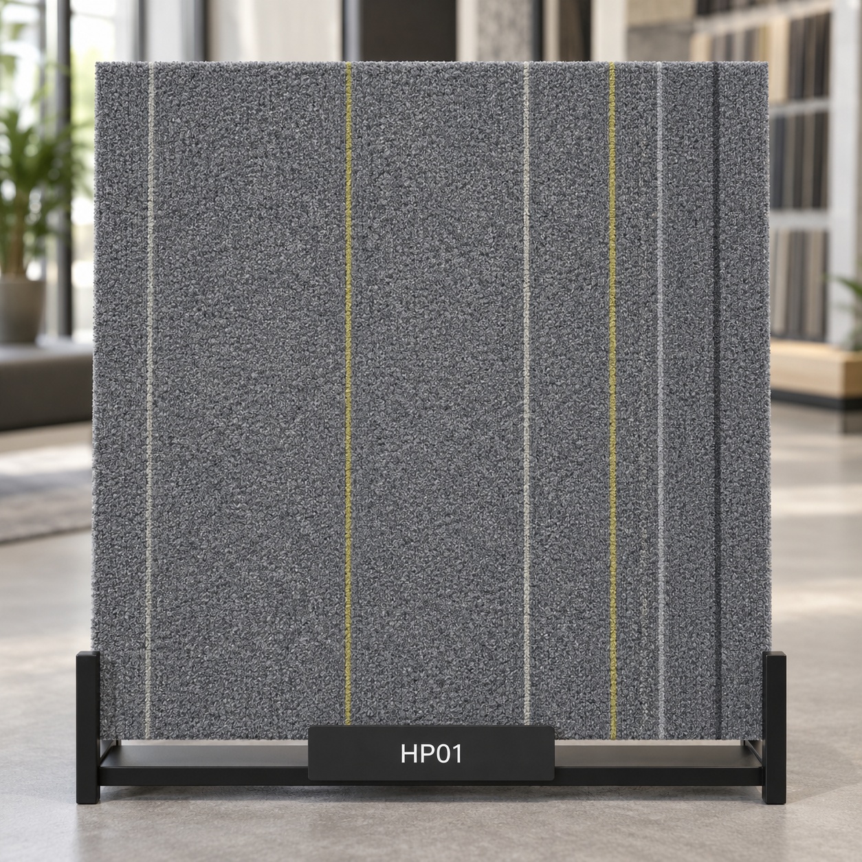 HP01 – Grey Striped Carpet Tile — Luxury carpet tiles — 50 × 50 cm — supplied by Afeef Maimun, Nairobi and Mombasa