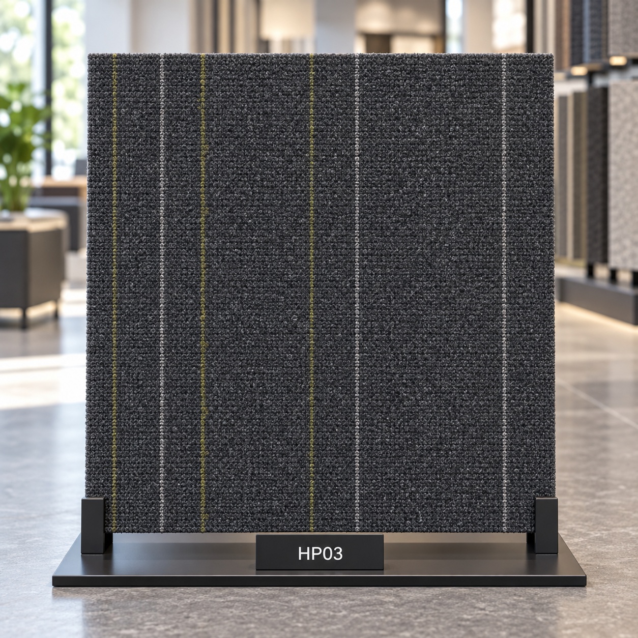 HP03 – Dark Grey Accent Carpet Tile — Luxury carpet tiles — 50 × 50 cm — supplied by Afeef Maimun, Nairobi and Mombasa