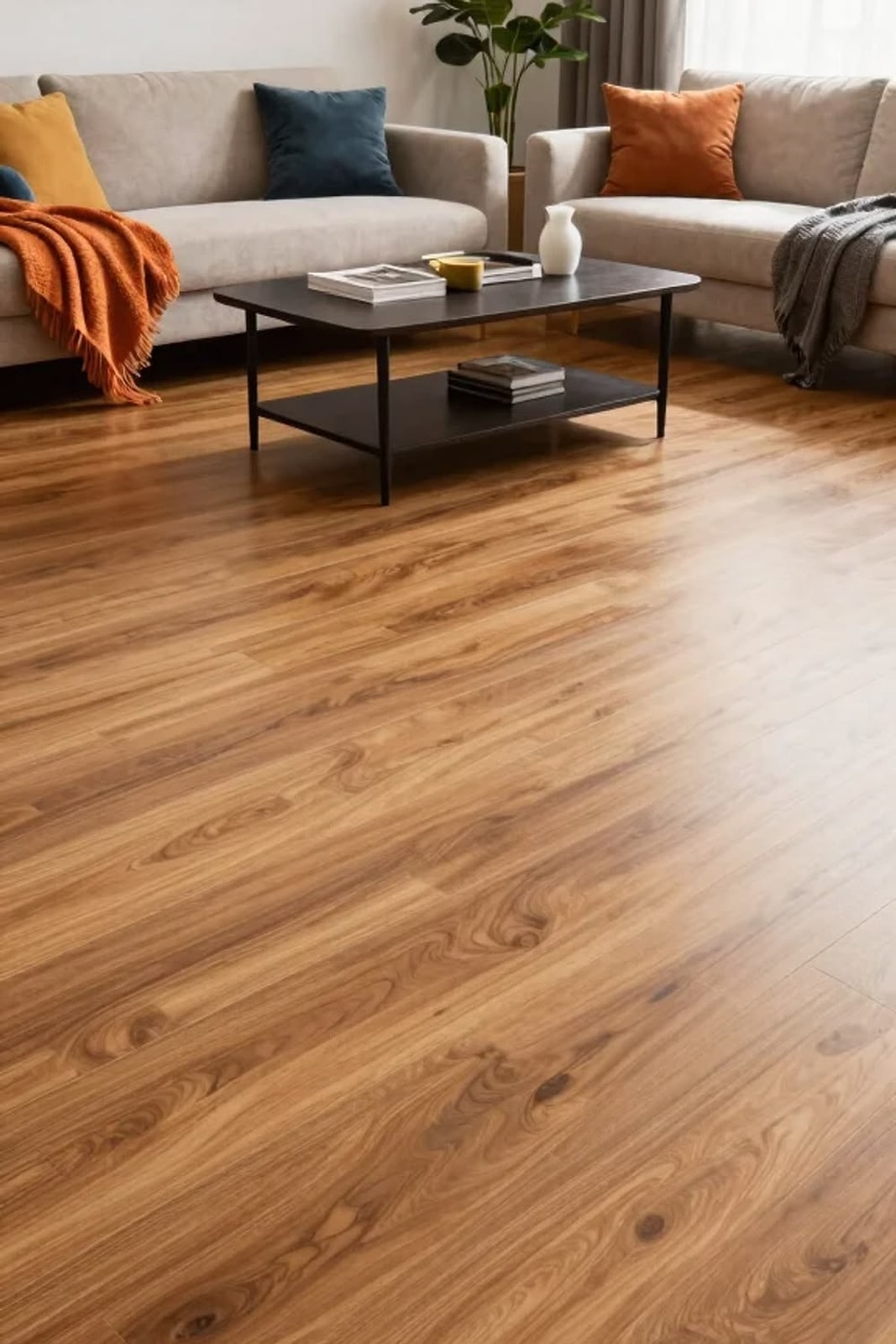 Afeef Maimun flooring laid in a Kenyan home — SPC, laminate and WPC floors, netting and solar, supplied from Nairobi and Mombasa