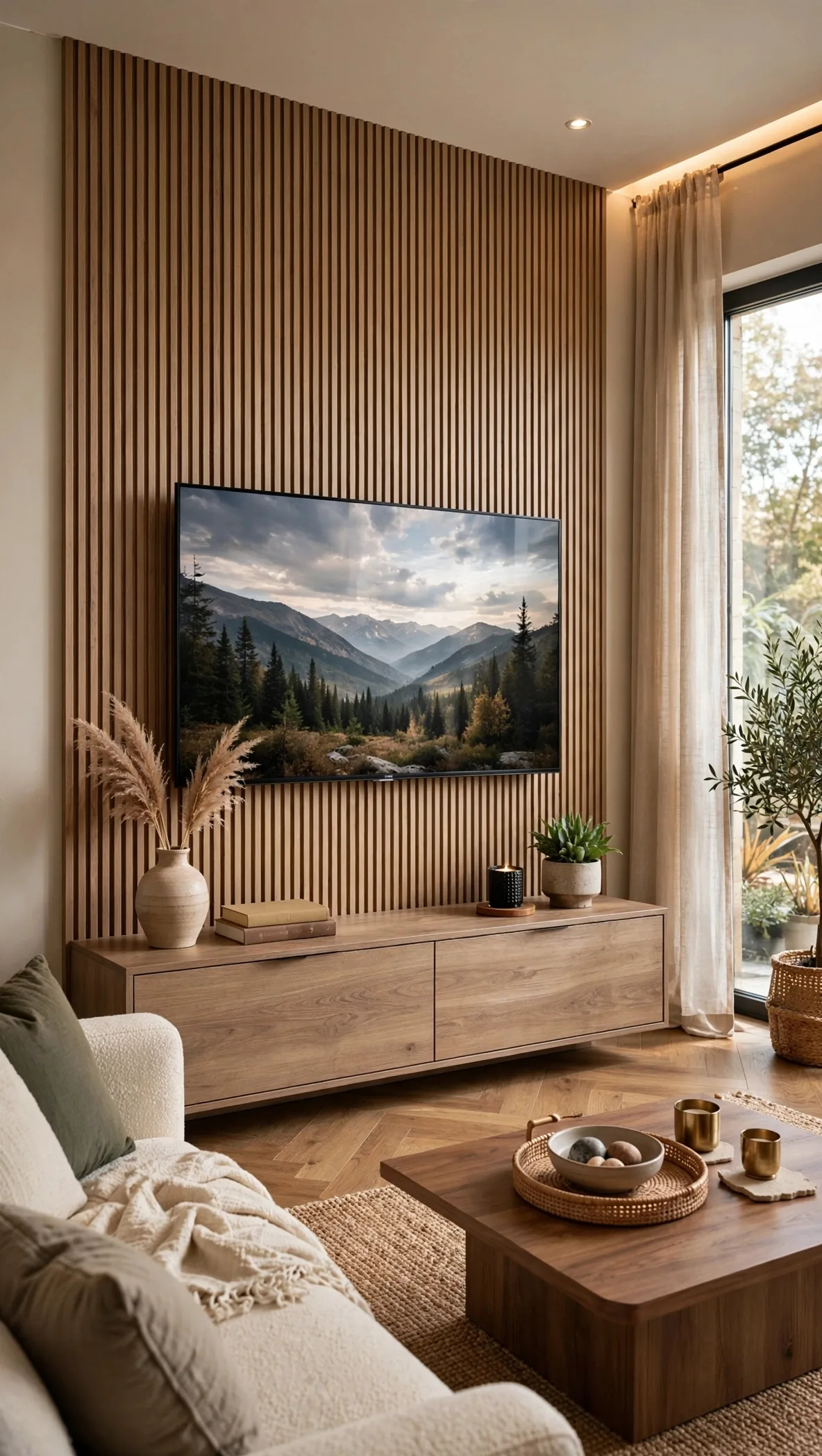 Brown Wave — Elite wpc fluted wall panels — 2900*160*20mm — laid by Afeef Maimun, Nairobi and Mombasa