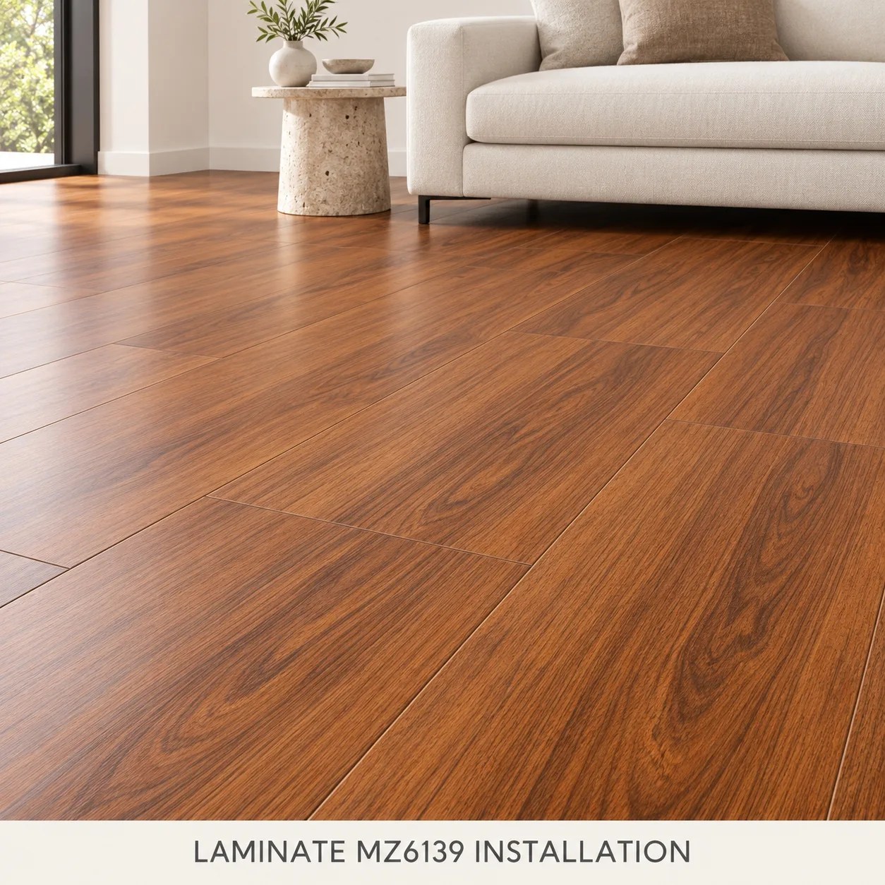 Dark Walnut – Wood Series Laminate Flooring — Elite laminated flooring — 1220mm × 205mm × 8mm — laid by Afeef Maimun, Nairobi and Mombasa