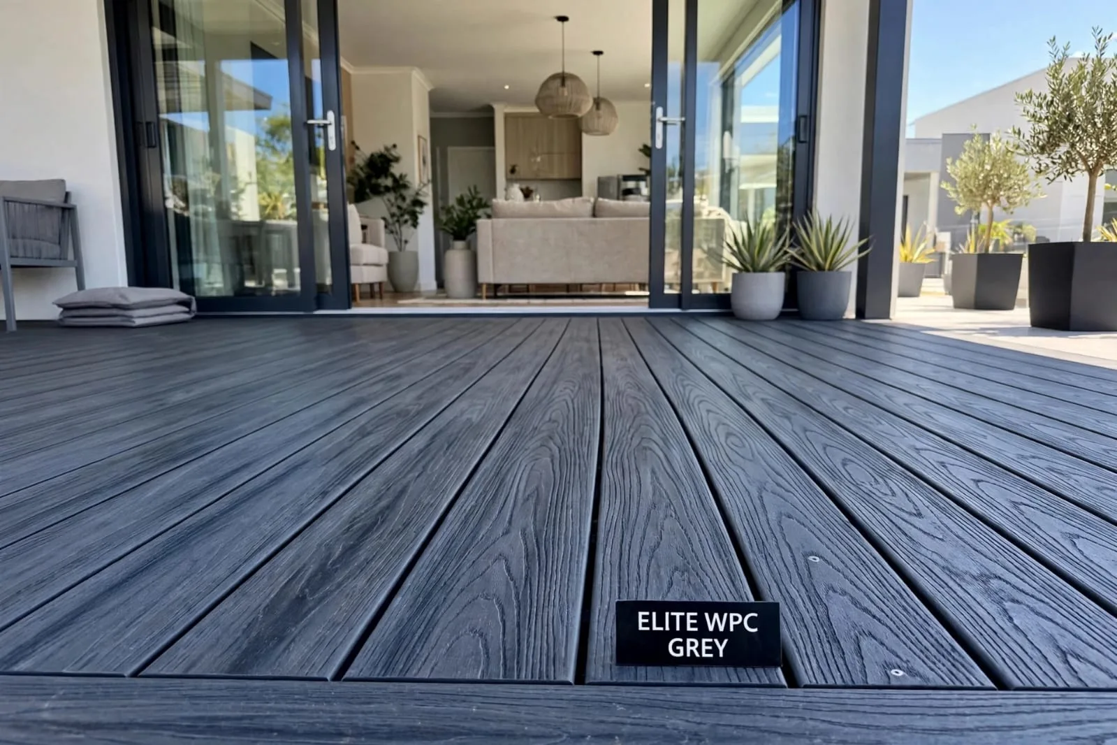 Grey — Elite wpc decking — 2200*146*22mm — laid by Afeef Maimun, Nairobi and Mombasa
