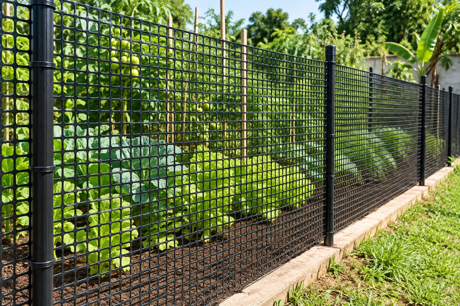 Plastic Garden Mesh — fencing solutions — 30M*1.2M — laid by Afeef Maimun, Nairobi and Mombasa