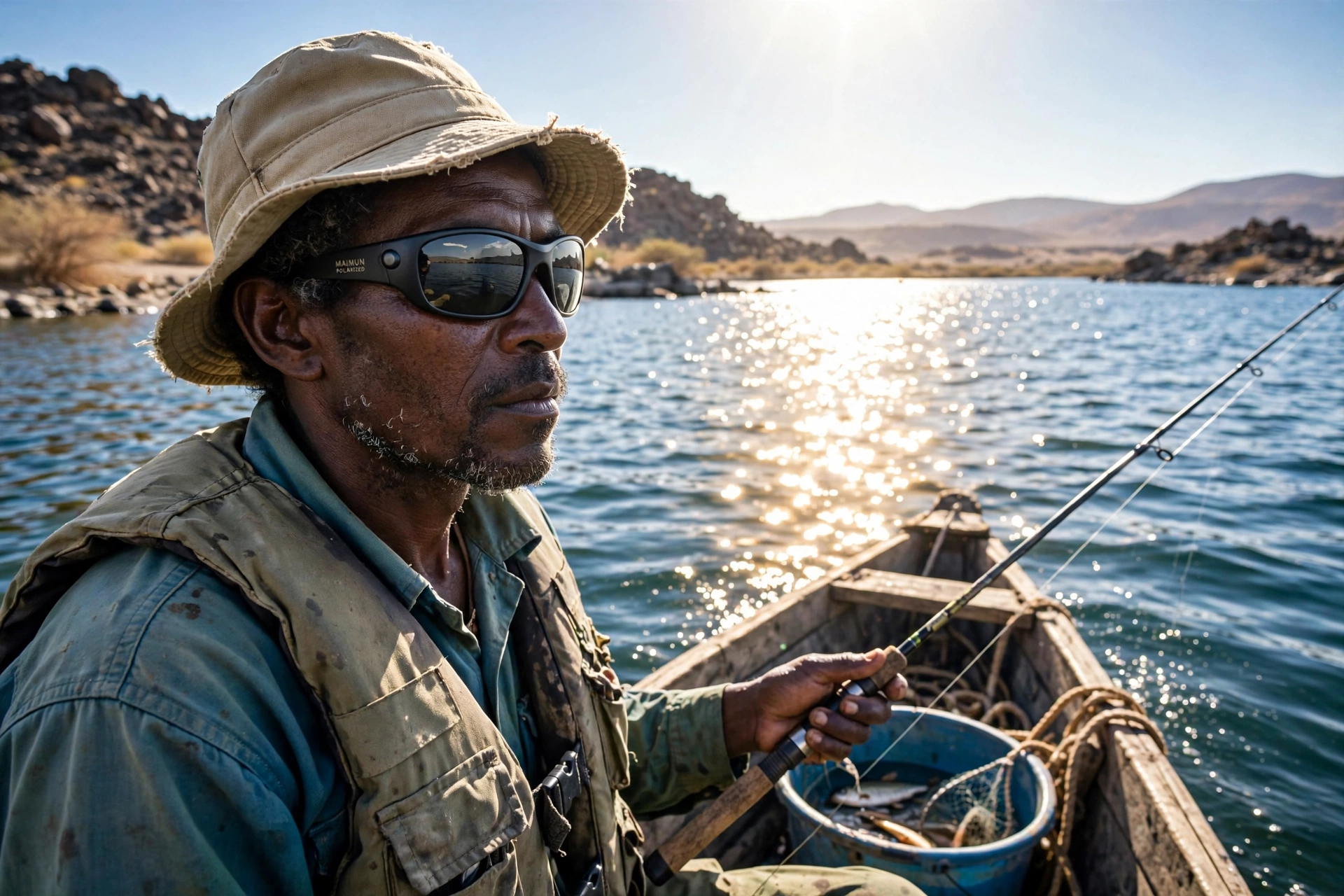Polarized Fishing Sunglasses — fishing apparel — laid by Afeef Maimun, Nairobi and Mombasa