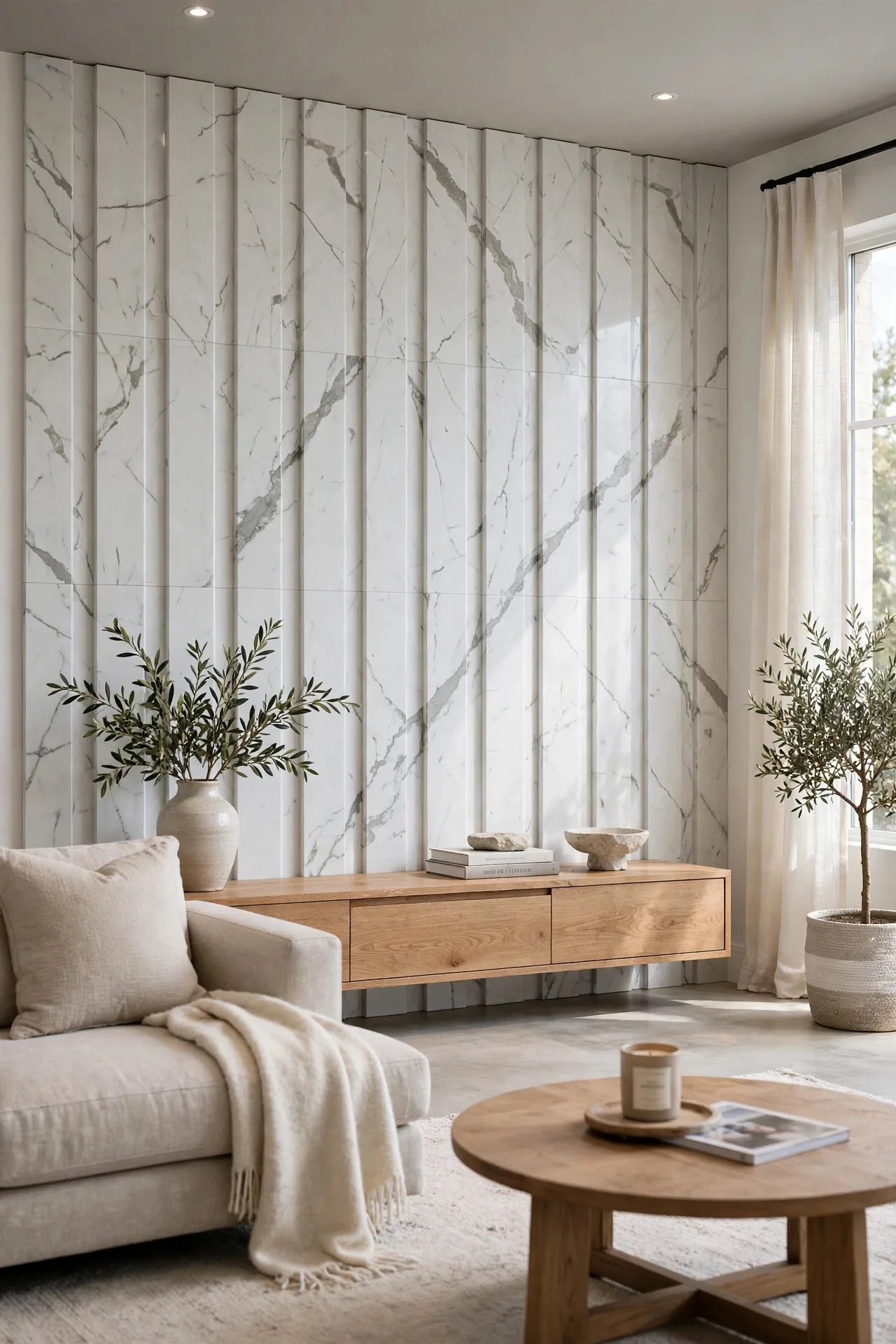 PS Hazelnut — Luxury wpc fluted wall panels — 2750*188mm — laid by Afeef Maimun, Nairobi and Mombasa