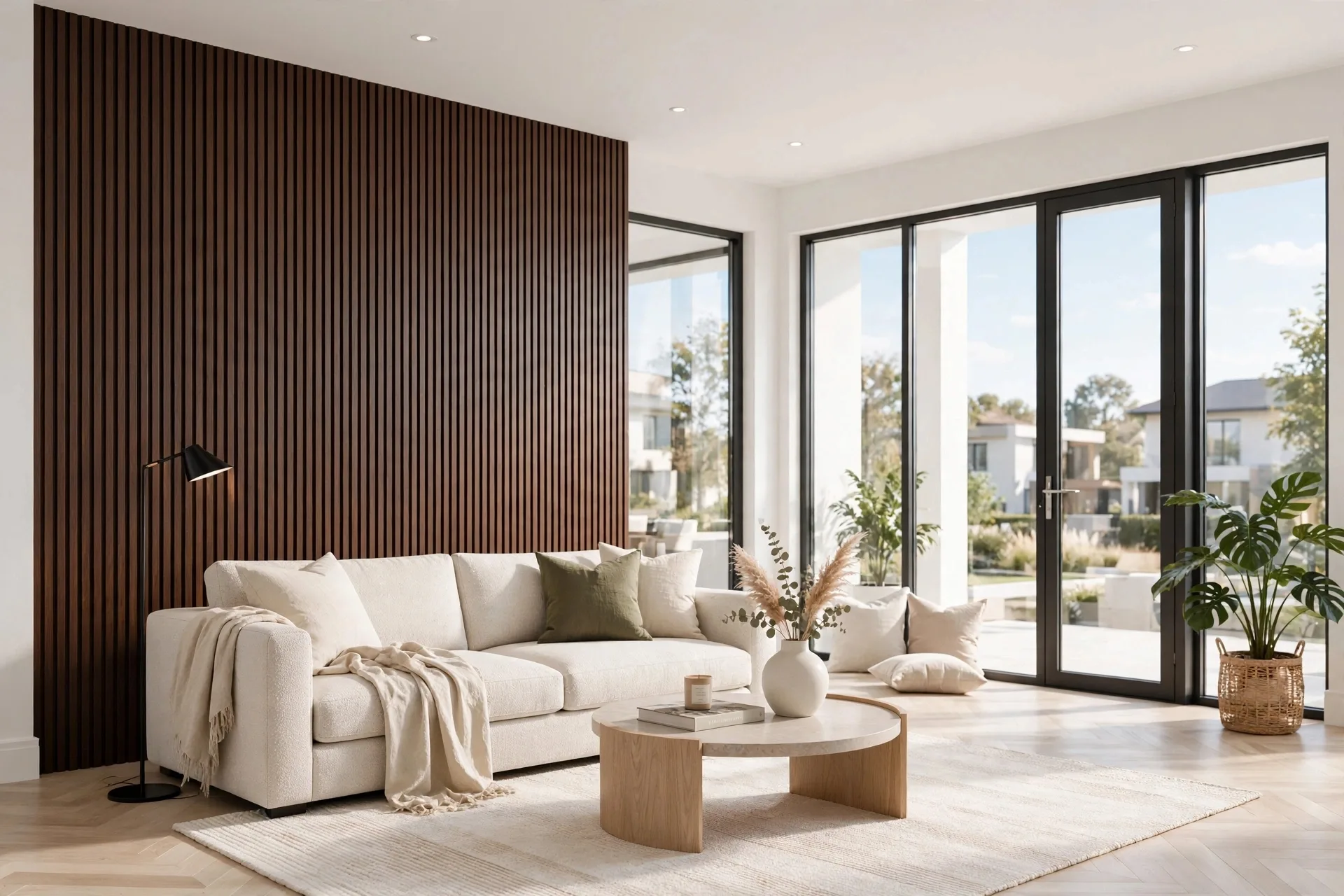 PS Mvule — Luxury wpc fluted wall panels — 2800*188mm — laid by Afeef Maimun, Nairobi and Mombasa