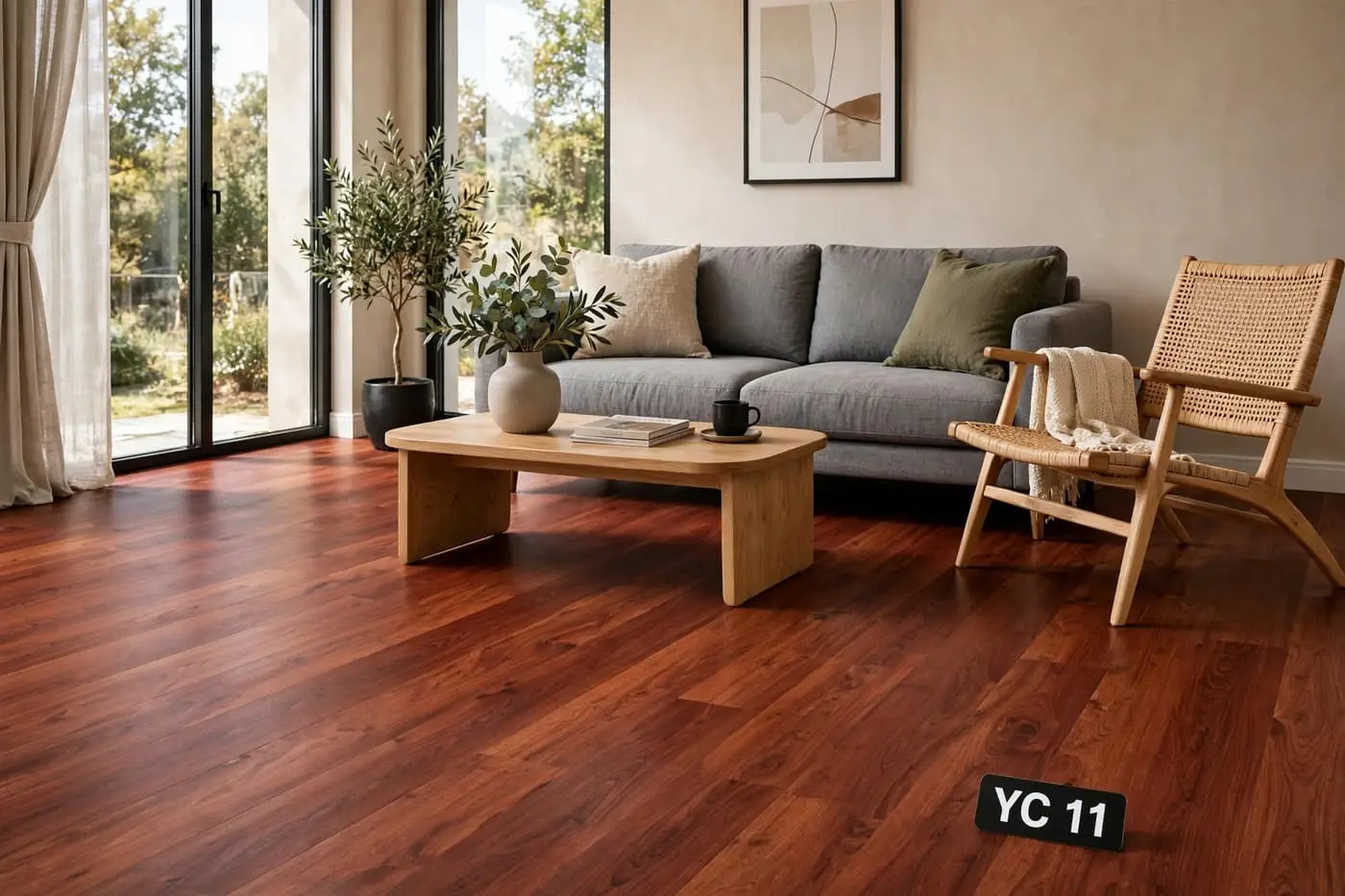 SPC 5mm ;Heritage Oak [YC-011] — Elite spc flooring — 1220*184*5mm — laid by Afeef Maimun, Nairobi and Mombasa