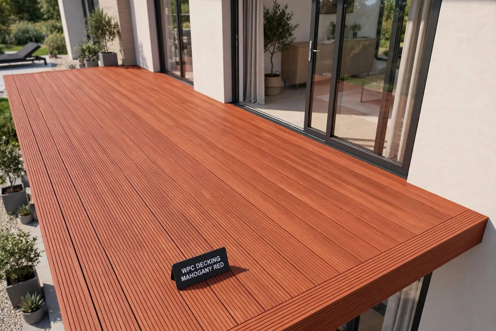 WPC Decking [Mahogany] — Luxury wpc decking — 2200*146*22mm — laid by Afeef Maimun, Nairobi and Mombasa