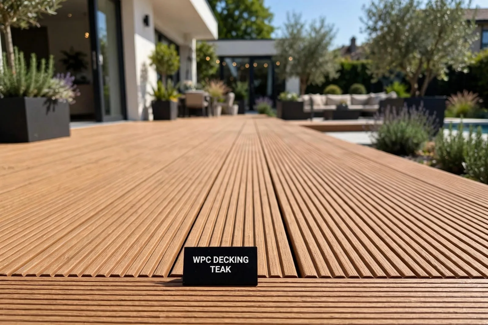 WPC Decking [Teak] — Luxury wpc decking — 2200*146*22mm — laid by Afeef Maimun, Nairobi and Mombasa
