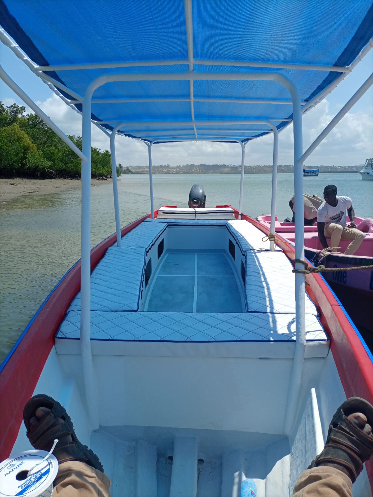 Custom Marine Bench Seats & Passenger Seating Upholstery — marine upholstery & boat furnishings — supplied by Afeef Maimun, Nairobi and Mombasa