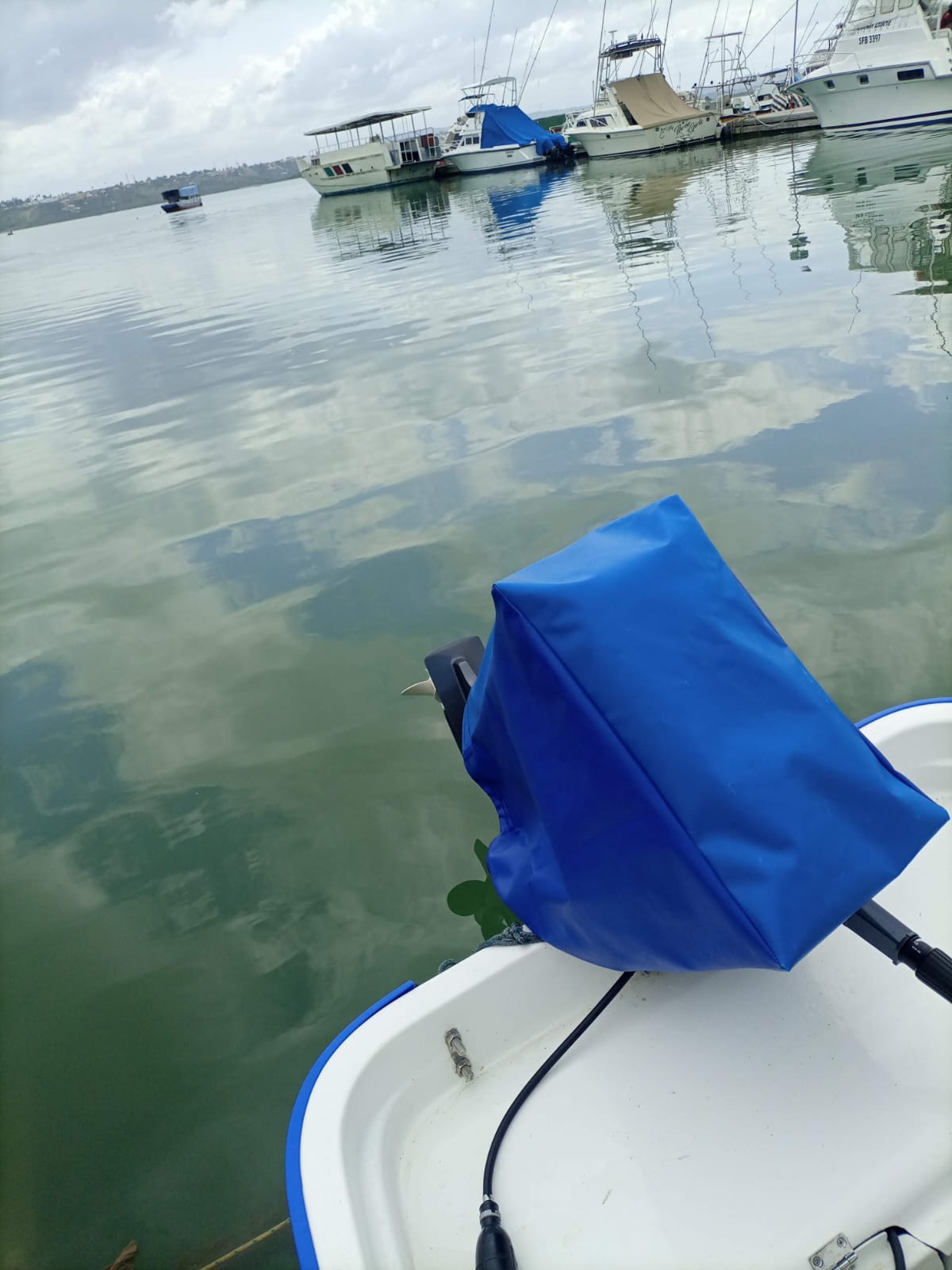 Custom Outboard Engine Protective Covers — marine upholstery & boat furnishings — supplied by Afeef Maimun, Nairobi and Mombasa