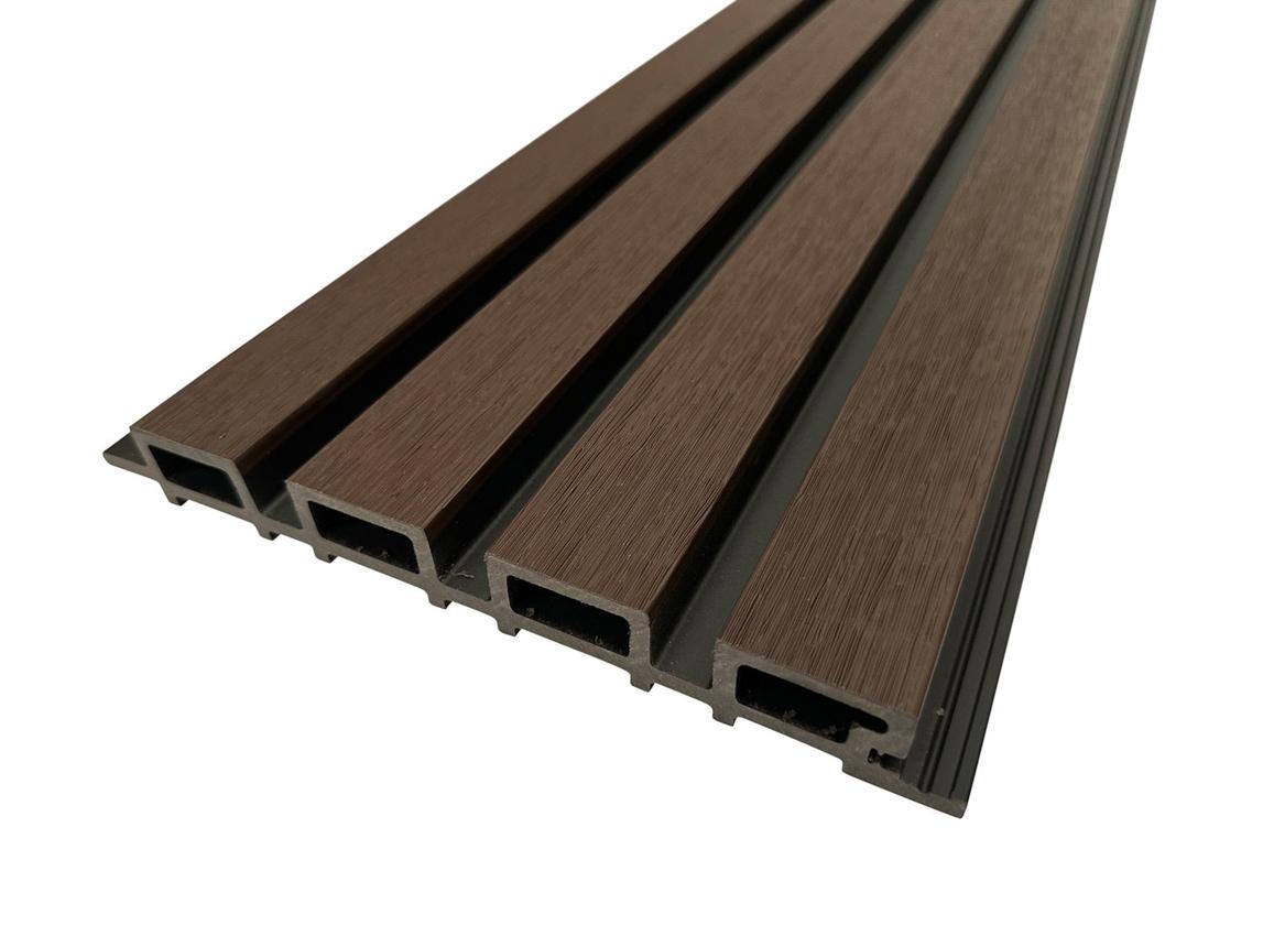 Luxury WPC Outdoor Wall Panel – Coffee — Luxury outdoor wpc wall panels & cladding — 2900 × 219 × 28mm — supplied by Afeef Maimun, Nairobi and Mombasa