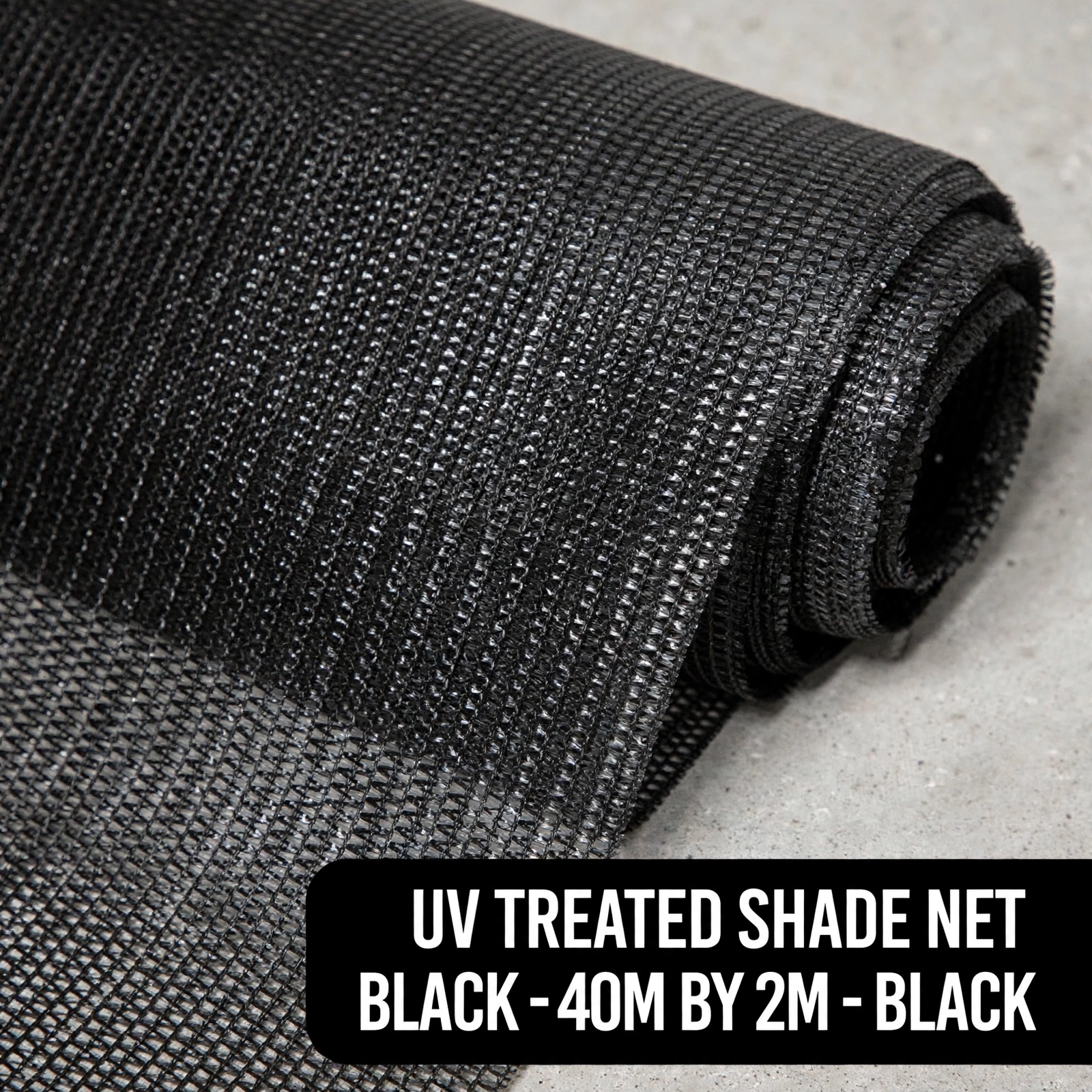 70% UV Treated Shade Net - Black (40 m x 2 m) — shade nets — 40 m x 2 m — supplied by Afeef Maimun, Nairobi and Mombasa