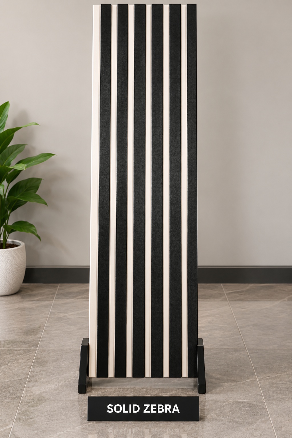PS Fully Solid Zebra — Luxury wpc fluted wall panels — 2500*188mm — supplied by Afeef Maimun, Nairobi and Mombasa
