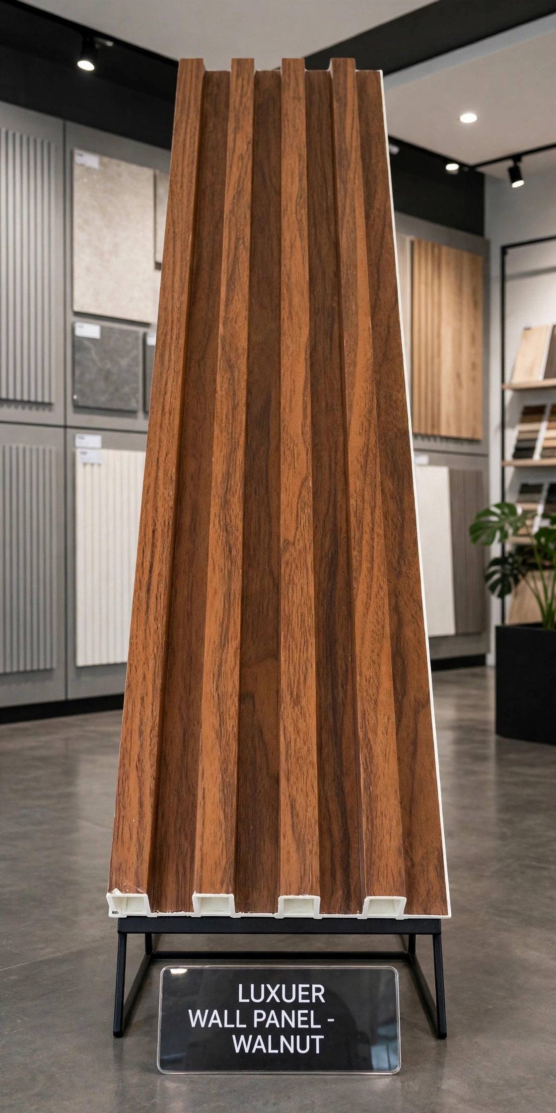 Walnut — Elite wpc fluted wall panels — 2900*160*20mm — supplied by Afeef Maimun, Nairobi and Mombasa