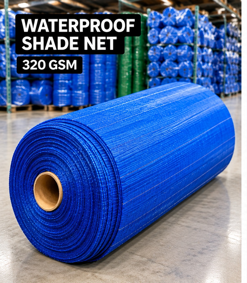 Waterproof Shade Net 320 GSM - Blue (50 m x 2.85 m) — shade nets — 50 m x 2.85 m — supplied by Afeef Maimun, Nairobi and Mombasa
